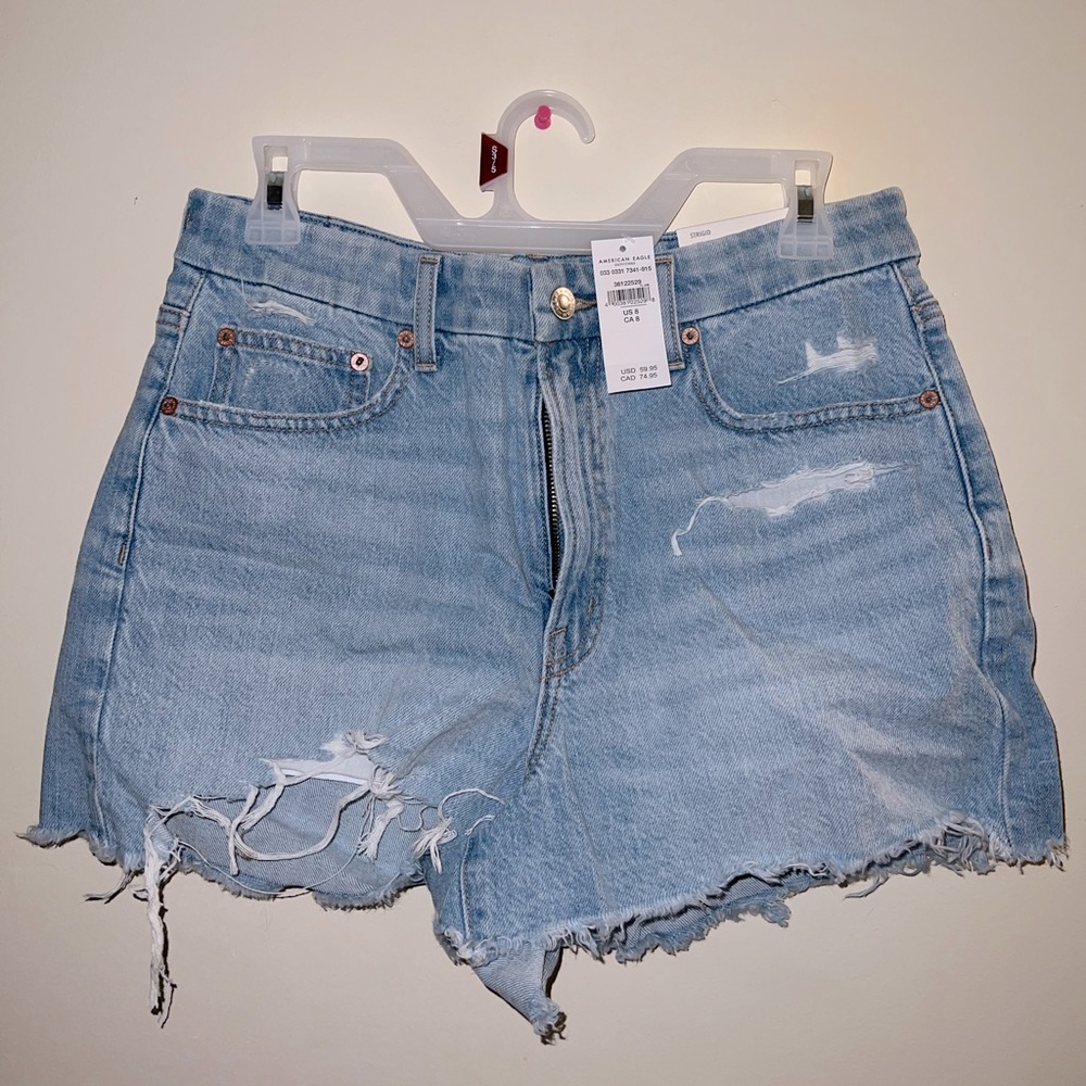 AE Strigid Denim Curvy Highest Waist ‘90s Boyfriend Short Women’s Size 8